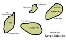 Location of Quentinian Raven Islands
